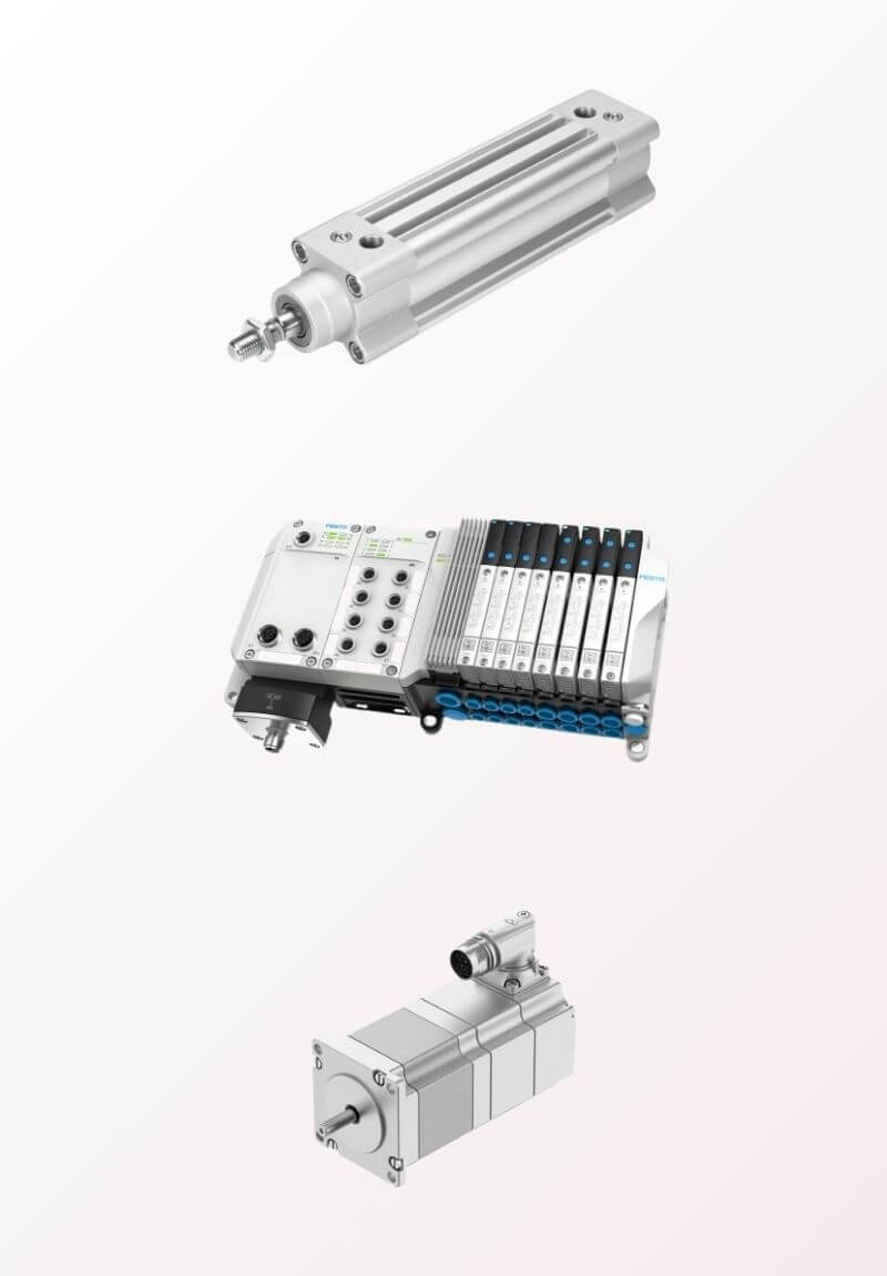 PT Lunaris Solusi Teknik image of cylinder, valve, and stepper motor